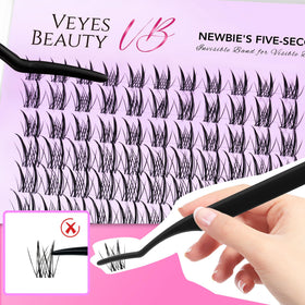 VEYESBEAUTY Lash Clusters Kit contents laid out on a table