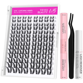 VEYESBEAUTY Lash Clusters Kit front view with bunny ear design