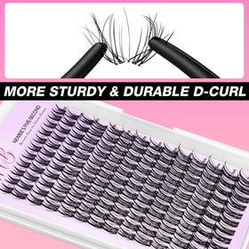 VEYESBEAUTY Lash Clusters Kit showing lash bond and sealer