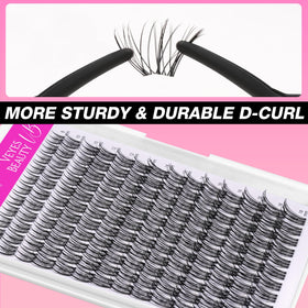 VEYESBEAUTY Lash Clusters on model showcasing natural look