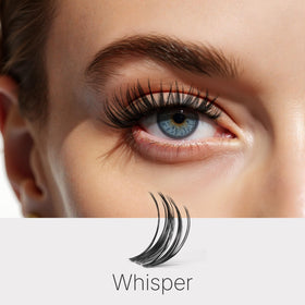 VEYESBEAUTY Lash Clusters showing application process