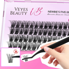 VEYESBEAUTY Lash Clusters side view showing band