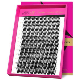 VEYESBEAUTY Lash Clusters tray with fluffy individual lashes