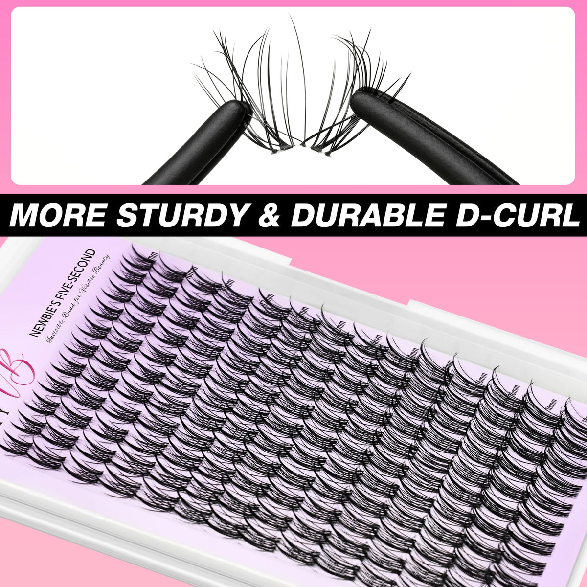VEYESBEAUTY Lash Clusters tray with multiple clusters
