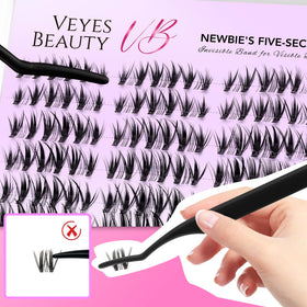 VEYESBEAUTY Lash Clusters with lash bond and applicator