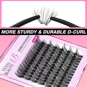 VEYESBEAUTY lash sealer next to lash clusters