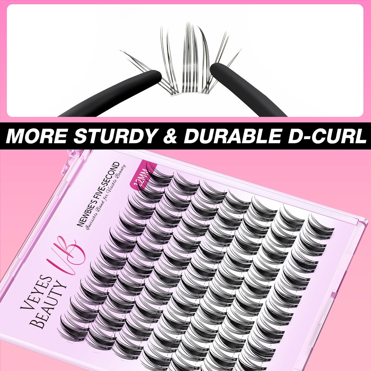 VEYESBEAUTY Manga Lash Clusters 12mm application process