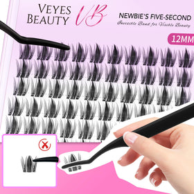 VEYESBEAUTY Manga Lash Clusters 12mm with lash applicator