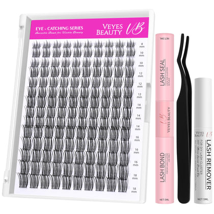 VEYESBEAUTY Sweetie Lash Clusters Kit front view with multiple lash clusters