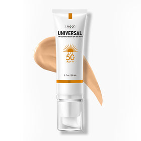 VGO Tinted Sunscreen SPF 50 front view with packaging