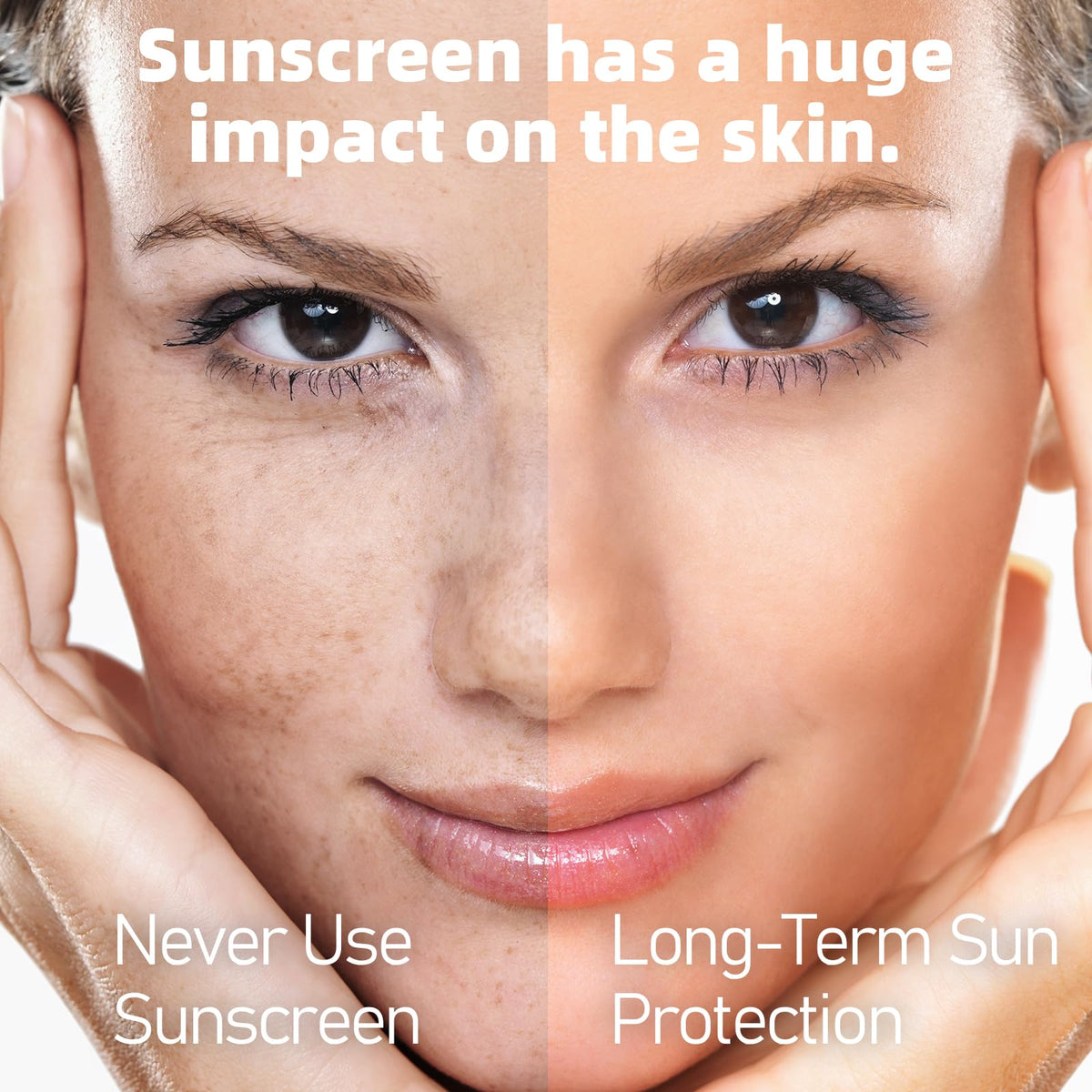 VGO Tinted Sunscreen SPF 50 with a subtle tint on skin