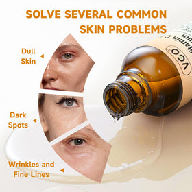 VGO Vitamin C Serum 60ml side view showing texture