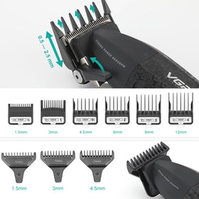 VGR 640S3 precision trimmer close-up with DLC-coated T-blade