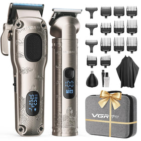VGRPRO Hair Clippers Set front view with accessories