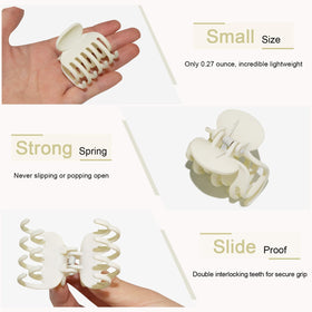 Viabty Small Claw Clip holding hair in a half-up style