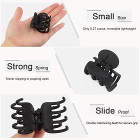 Viabty small hair claw clip holding hair in a half-up style