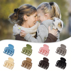 Viabty small hair claw clips in neutral matte colours