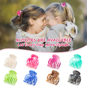 Viabty small hair claw clips on a bathroom counter