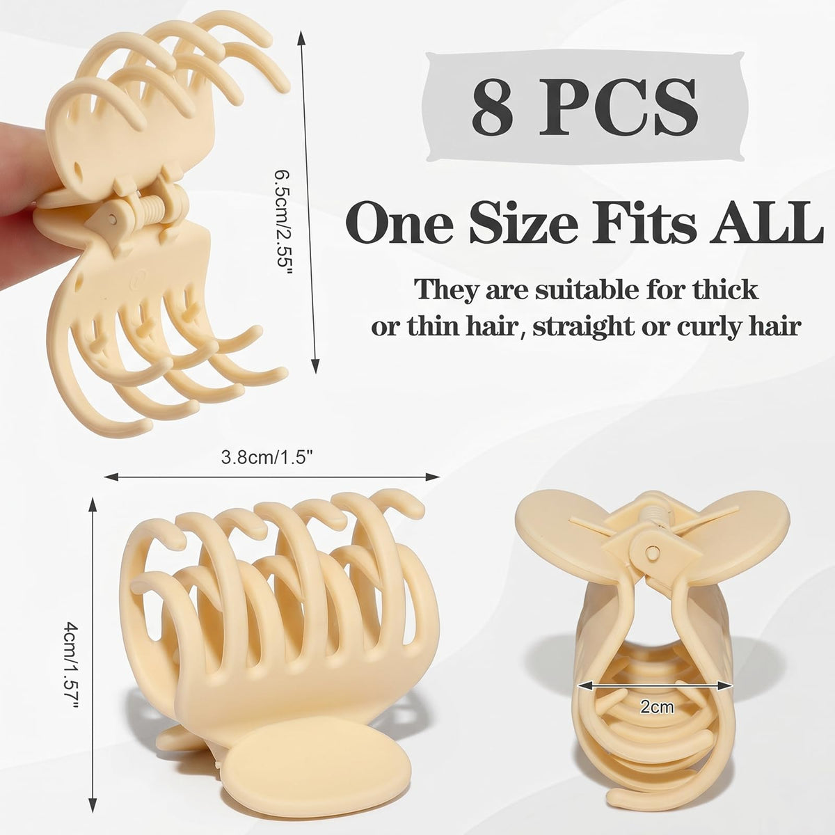 Viabty small hair claw clips packaging and contents