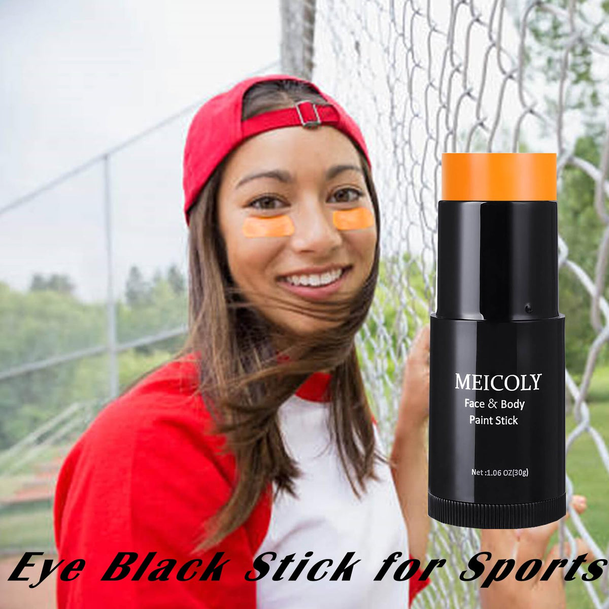 Vibrant orange colour of MEICOLY Face Body Paint