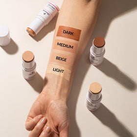 Vibriance Complexion Stick Foundation Deep / Dark in hand