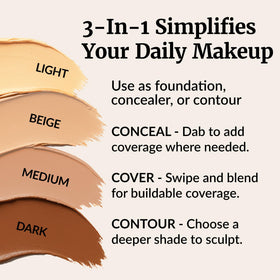 Vibriance Complexion Stick Foundation Deep / Dark swatch on skin
