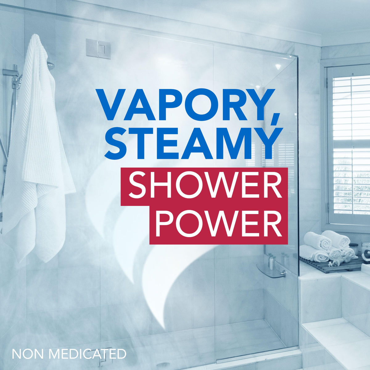 Vicks VapoShower Plus Eucalyptus Shower Steamers on a shower floor