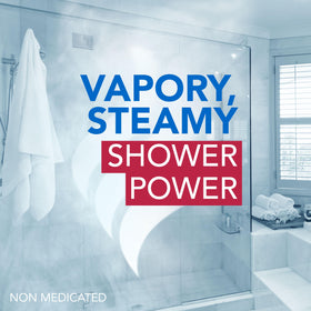 Vicks VapoShower Plus Eucalyptus Shower Steamers on a shower floor