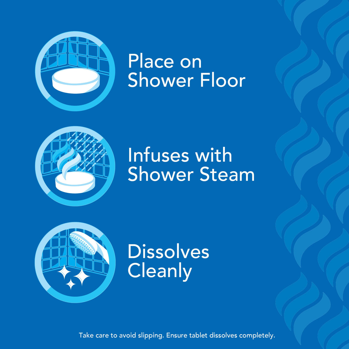 Vicks VapoShower Plus Eucalyptus Shower Steamers with eucalyptus leaves