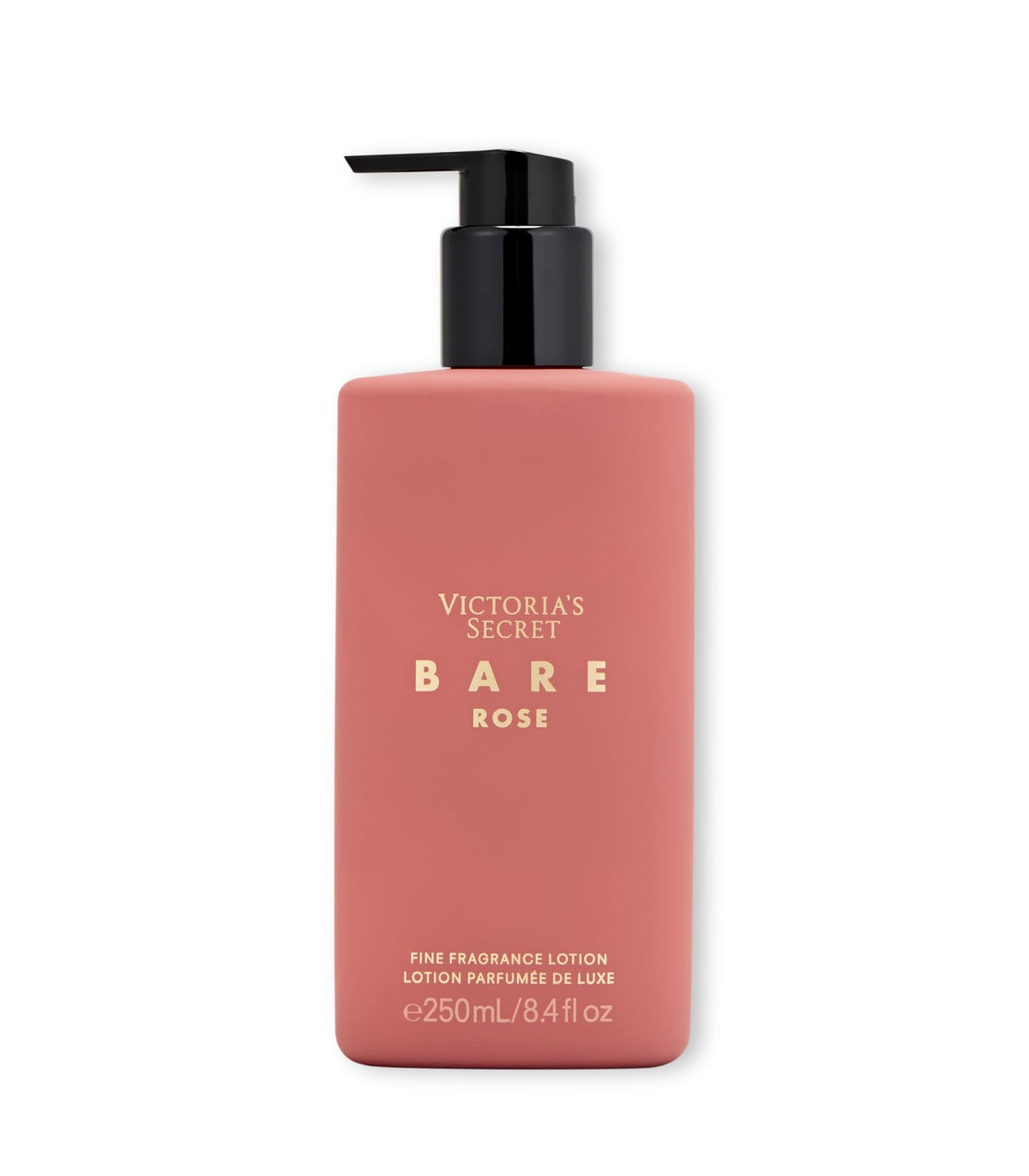 Victoria's Secret Bare Rose lotion bottle side view