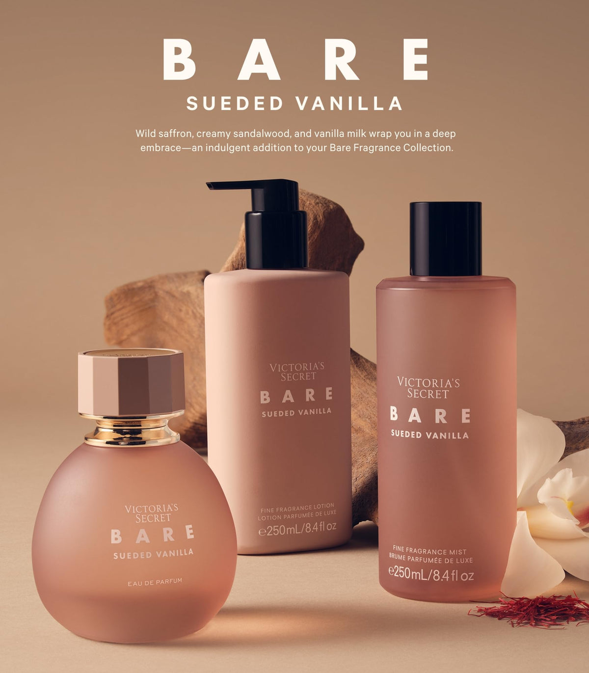 Victoria's Secret Bare Sueded Vanilla Fine Fragrance Mist 250ml lifestyle scene