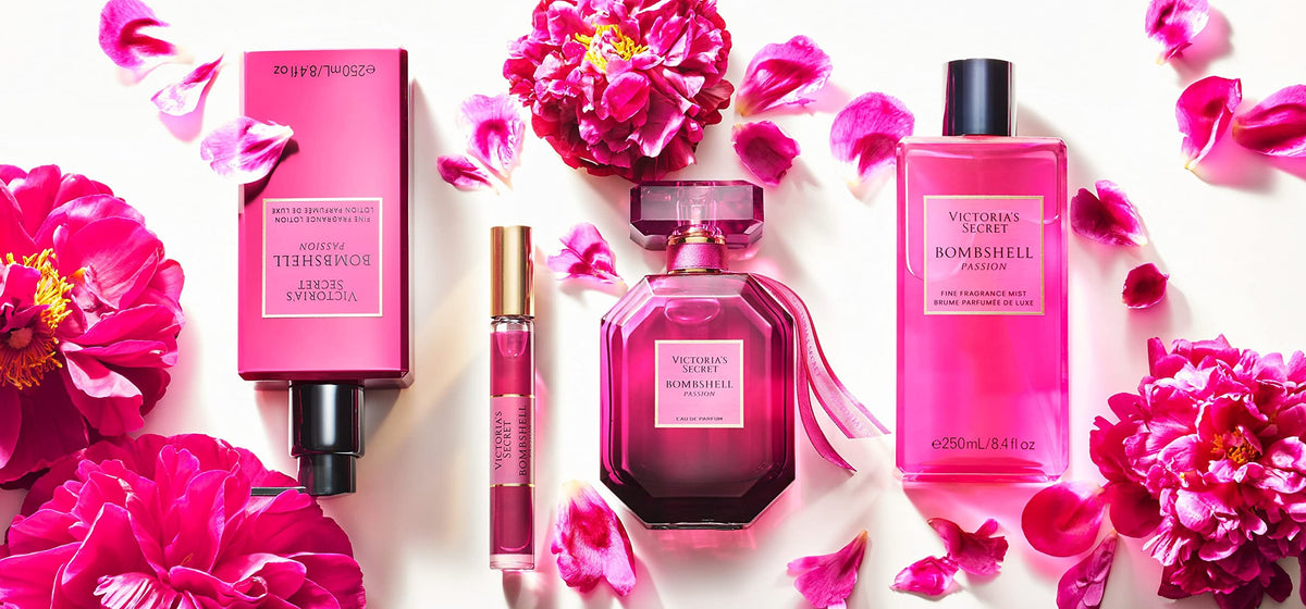 Victoria's Secret Bombshell Passion Fine Fragrance Mist side view
