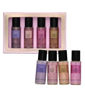 Victoria's Secret Fragrance Mist Collection 4 Piece Shimmer Set front view