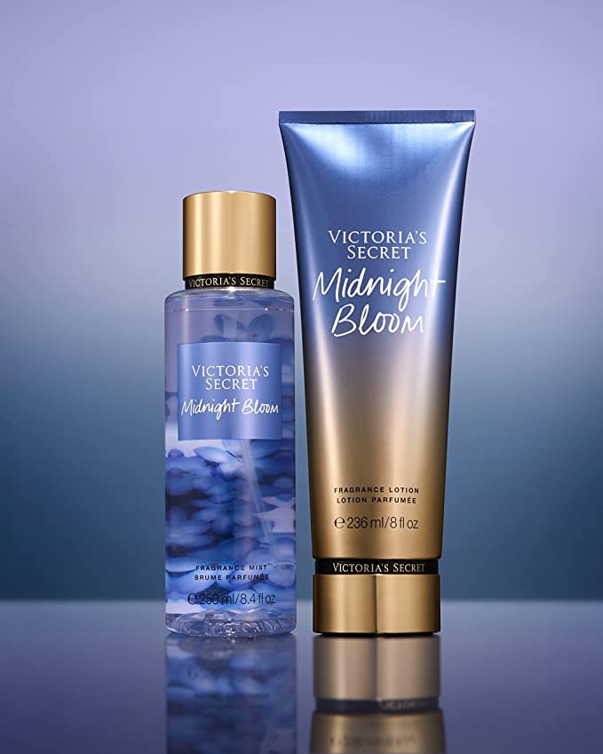 Victoria's Secret Midnight Bloom Lotion being applied to skin