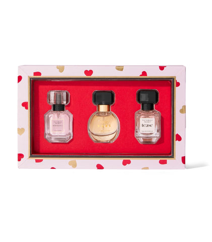 Victoria's Secret Mini Fine Fragrance Trio Gift Set front view with three mini bottles