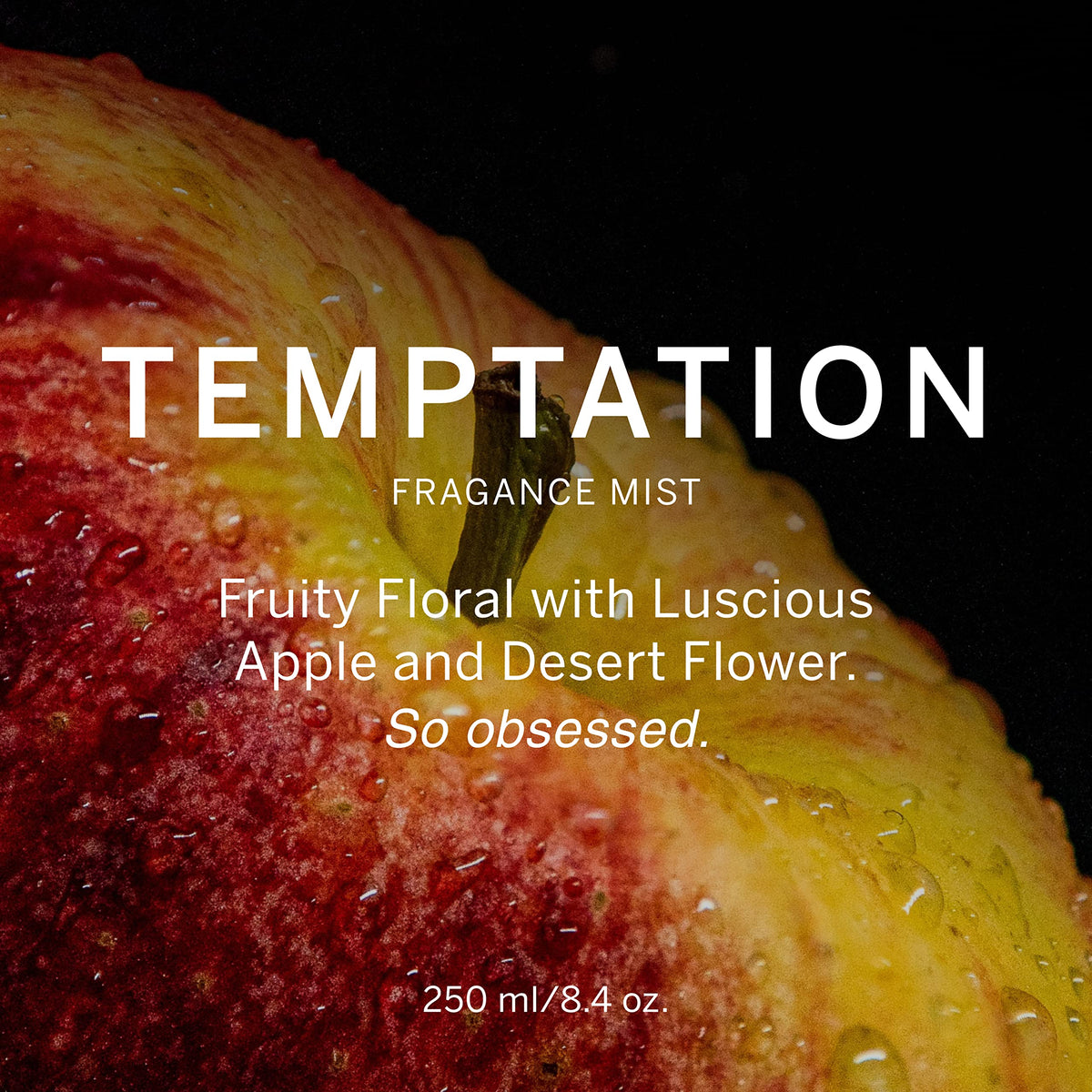 Victoria's Secret Temptation Body Mist side view showing spray nozzle
