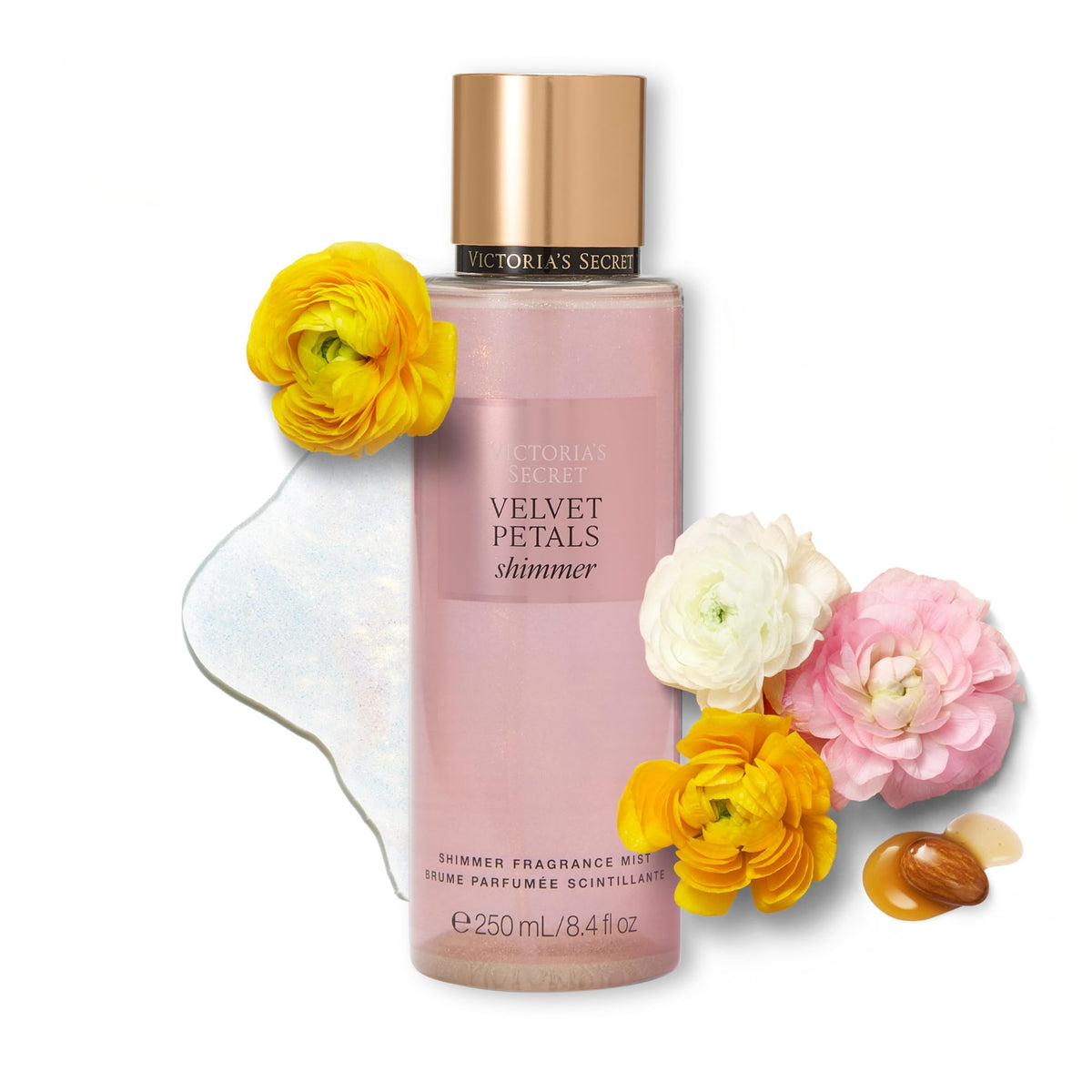 Victoria's Secret Velvet Petals Shimmer Body Mist 8.4 fl oz front view