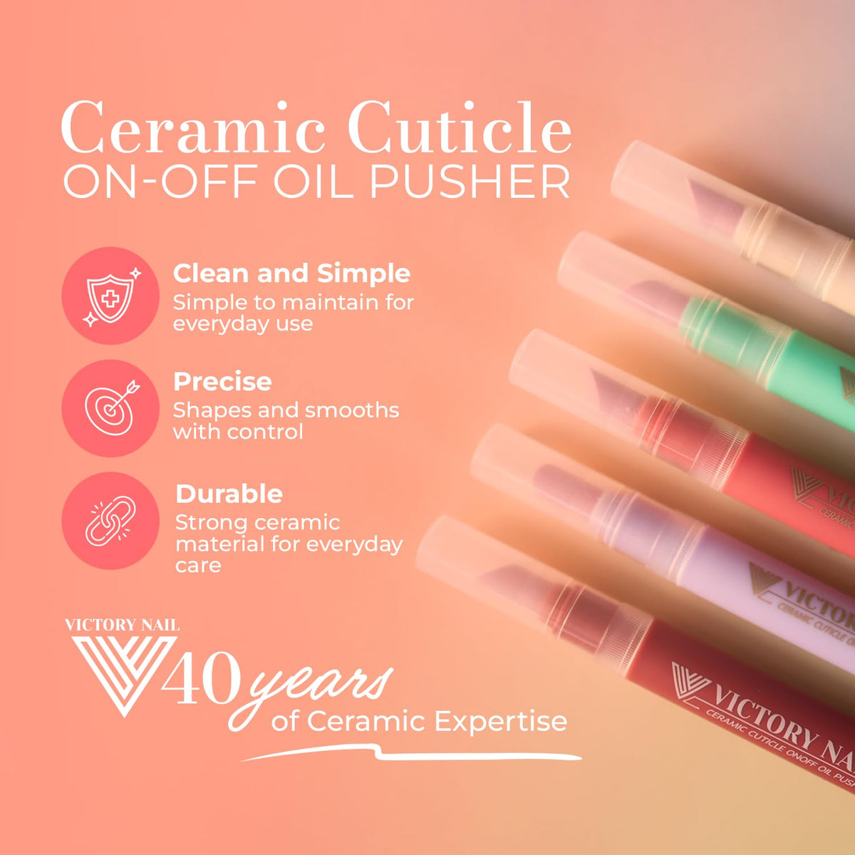 VICTORY NAIL Cuticle Oil Pen side view with oil applicator