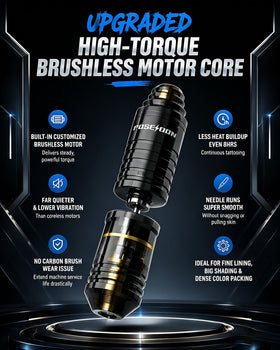 Vidattx POSEIDON Tattoo Kit including batteries and ink