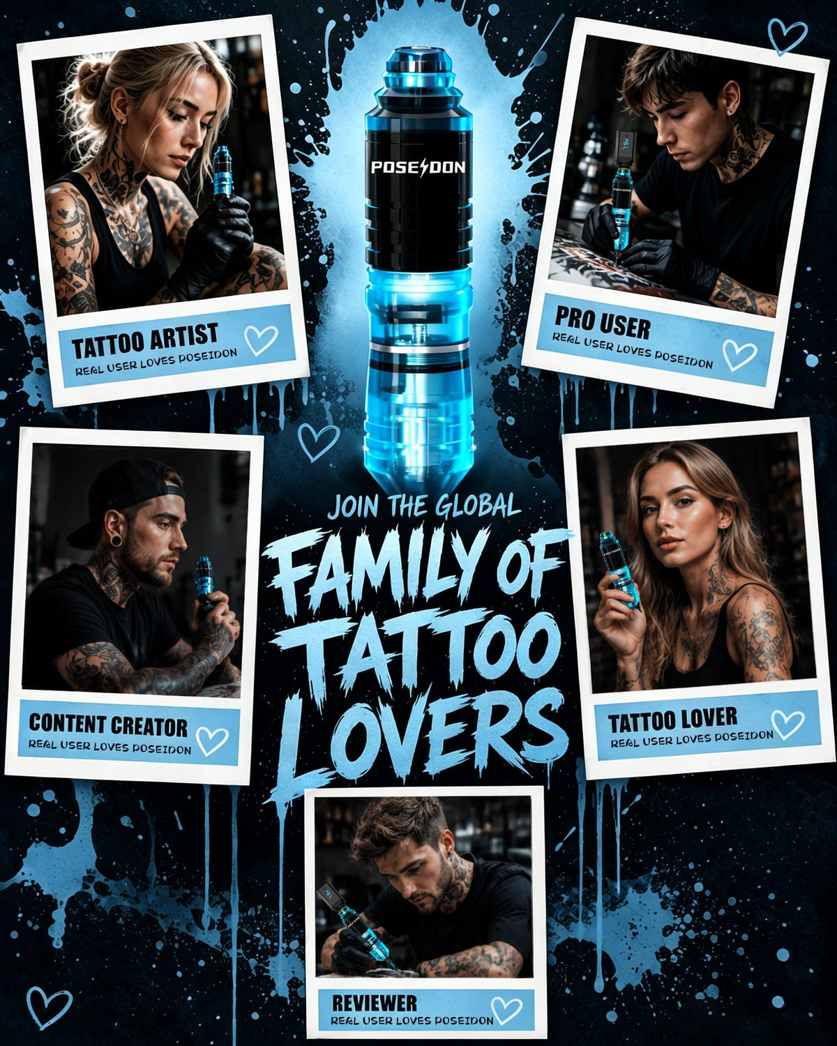 Vidattx POSEIDON Tattoo Kit packaging and contents