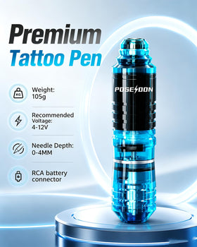 Vidattx POSEIDON Tattoo Pen close-up view