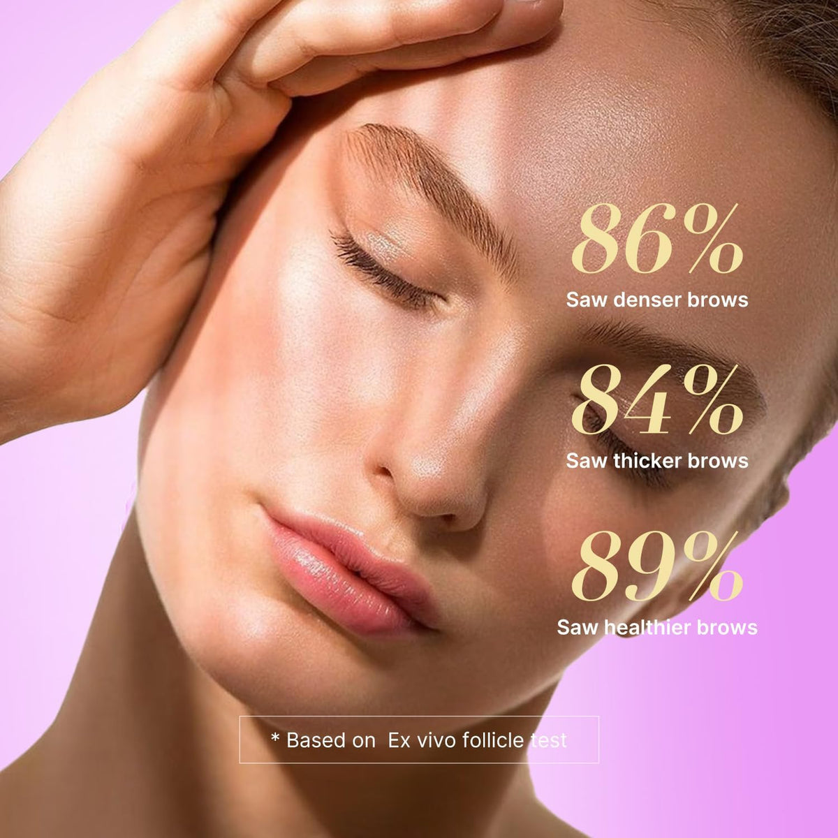 VieBeauti Eyebrow Growth Serum application on brows