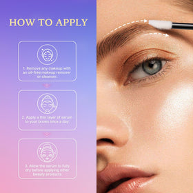 VieBeauti Eyebrow Growth Serum with natural ingredients highlighted
