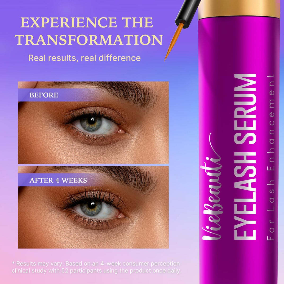 VieBeauti EyeLash Growth Serum 2mL packaging side view