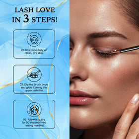 VieBeauti Eyelash Serum 5mL lifestyle scene with makeup