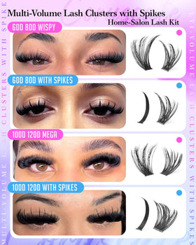 View of CORUSCATE lash clusters arranged for application