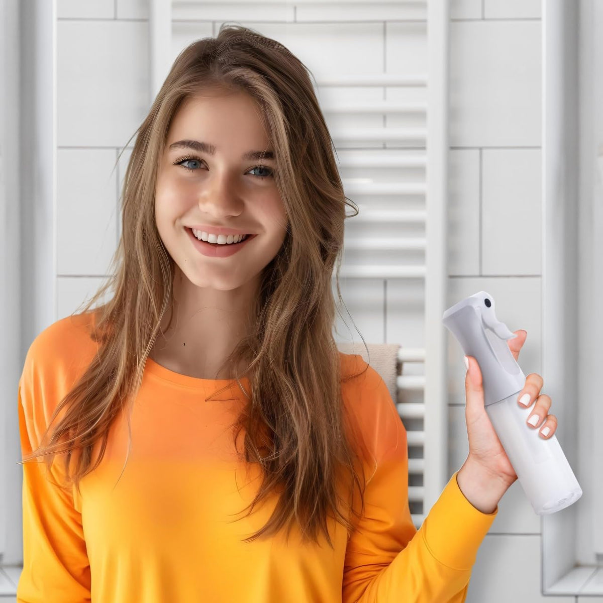 VIGOR PATH Continuous Mist Spray Bottle 200ml in use for hair styling