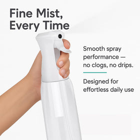 VIGOR PATH spray bottle demonstrating fine mist spray