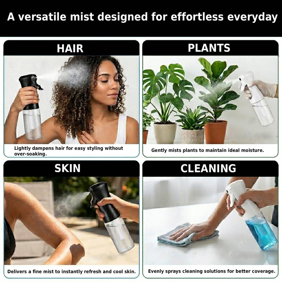 VIGOR PATH spray bottle with misting plants