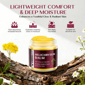 Vigority Helichrysum Balm being applied to face